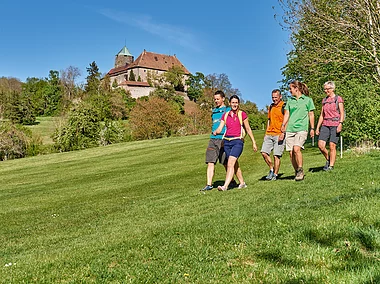 Wanderung vor der Burg Colmberg (Colmberg/Romantisches Franken)