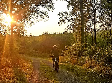 Radeln in den Sonnenuntergang (Lauda-Königshofen, Liebliches Taubertal)